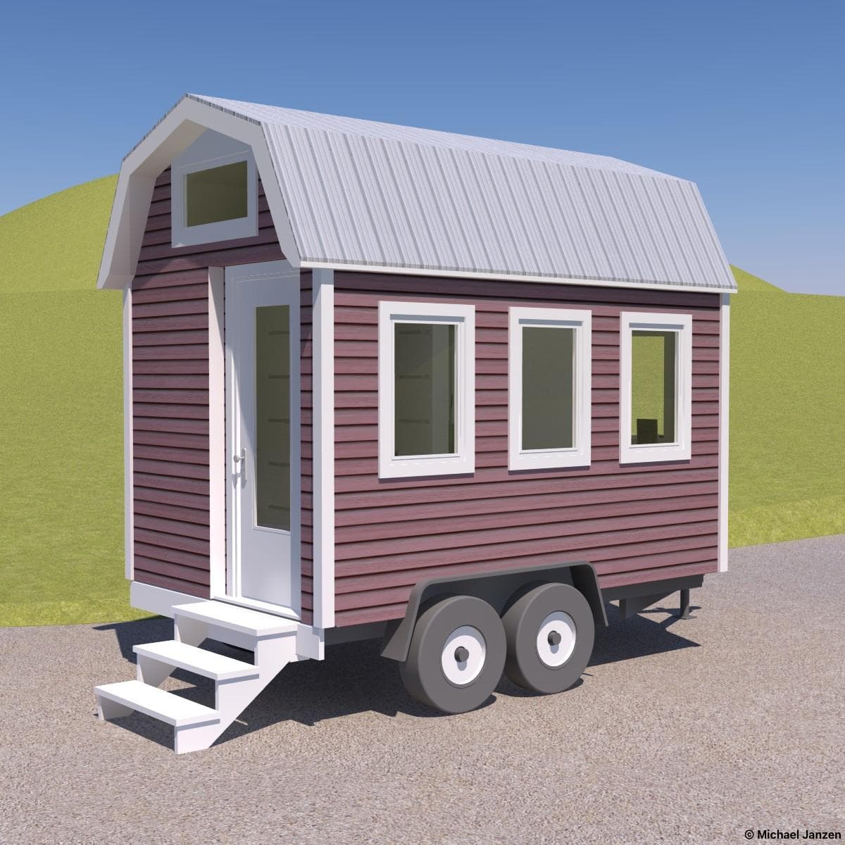 Gambrel Roof Tiny House Design Study